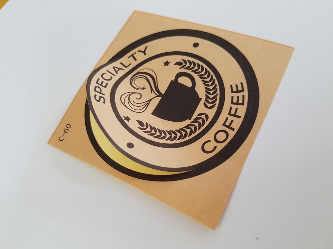 Brown Kraft Sticker Sample - Aladdin Print